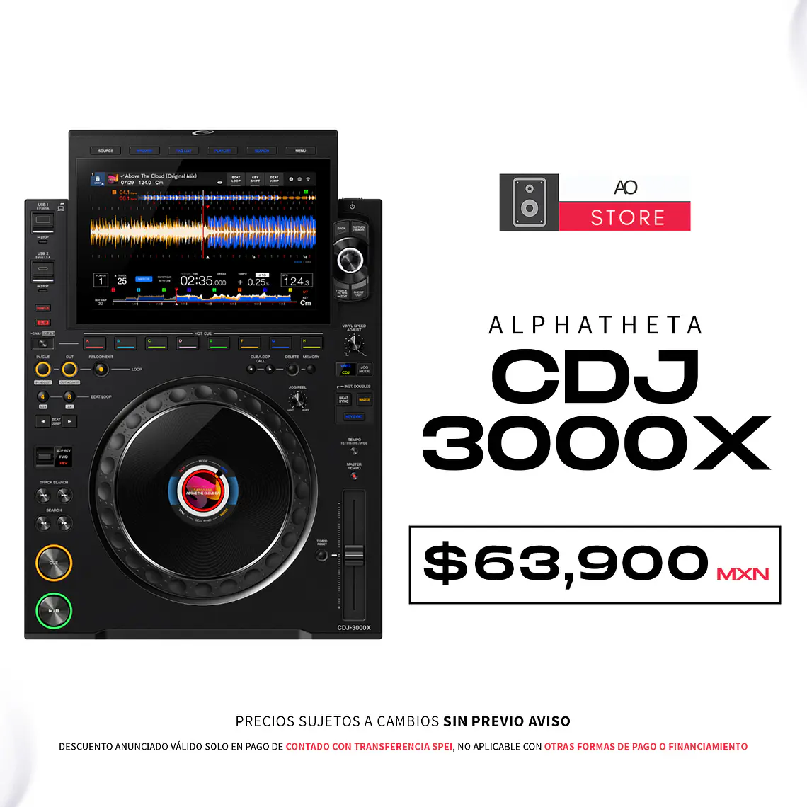 AlphaTheta CDJ 3000X Reproductor para DJ 2