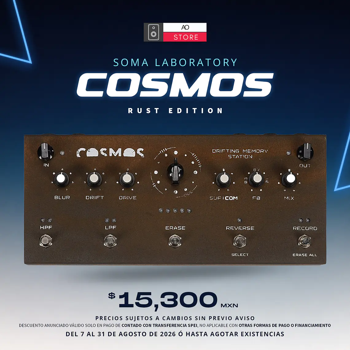 Soma Laboratory Cosmos Drifting Memory Station Edición Rust Pedal de Efectos 1