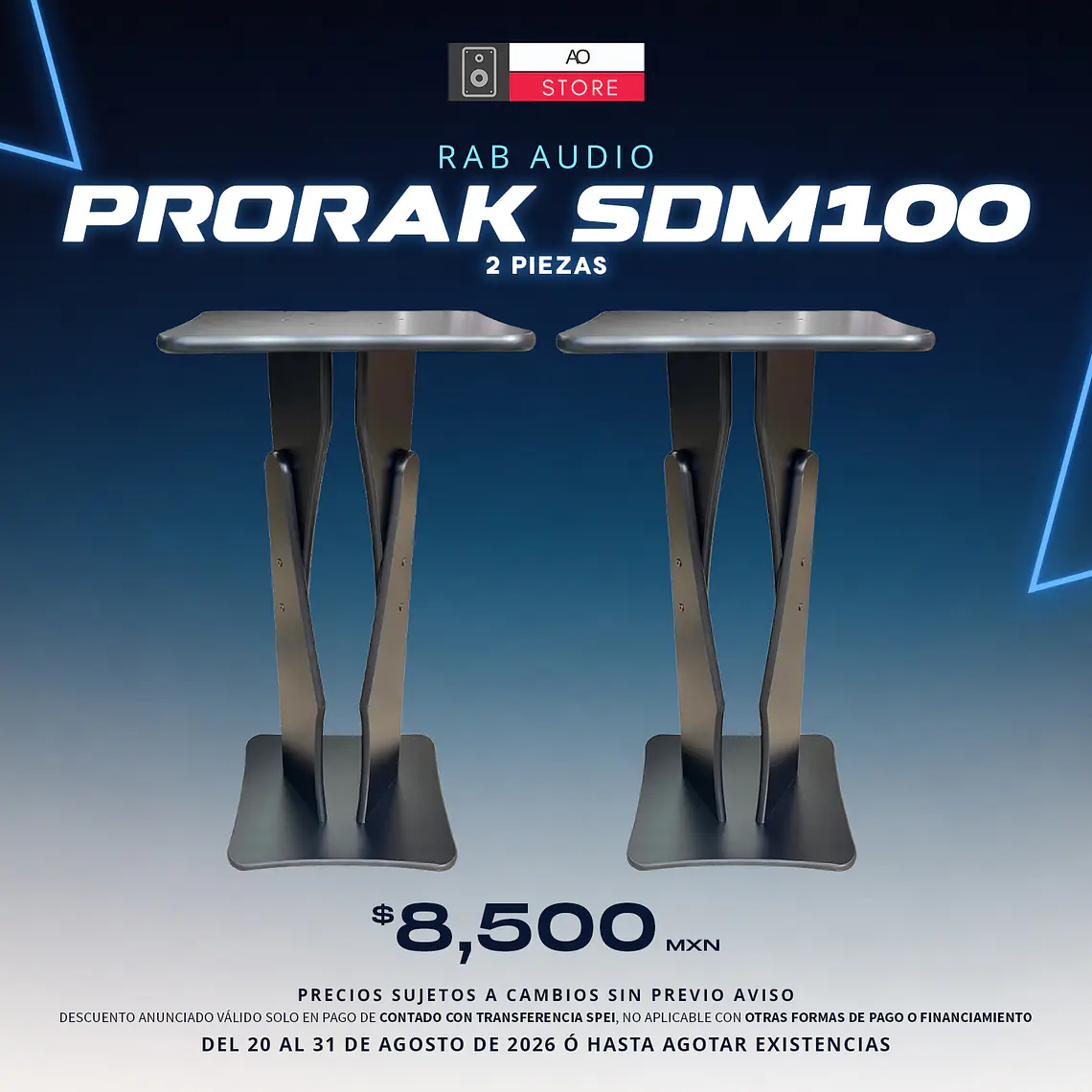 RAB Audio ProRak Sdm100 Soportes de Monitores (2 Piezas) 1