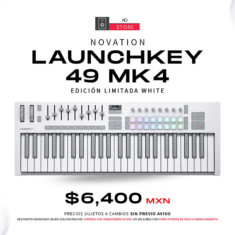 Novation Launchkey 49 Mk4 Edición Limitada White Teclado Midi 2