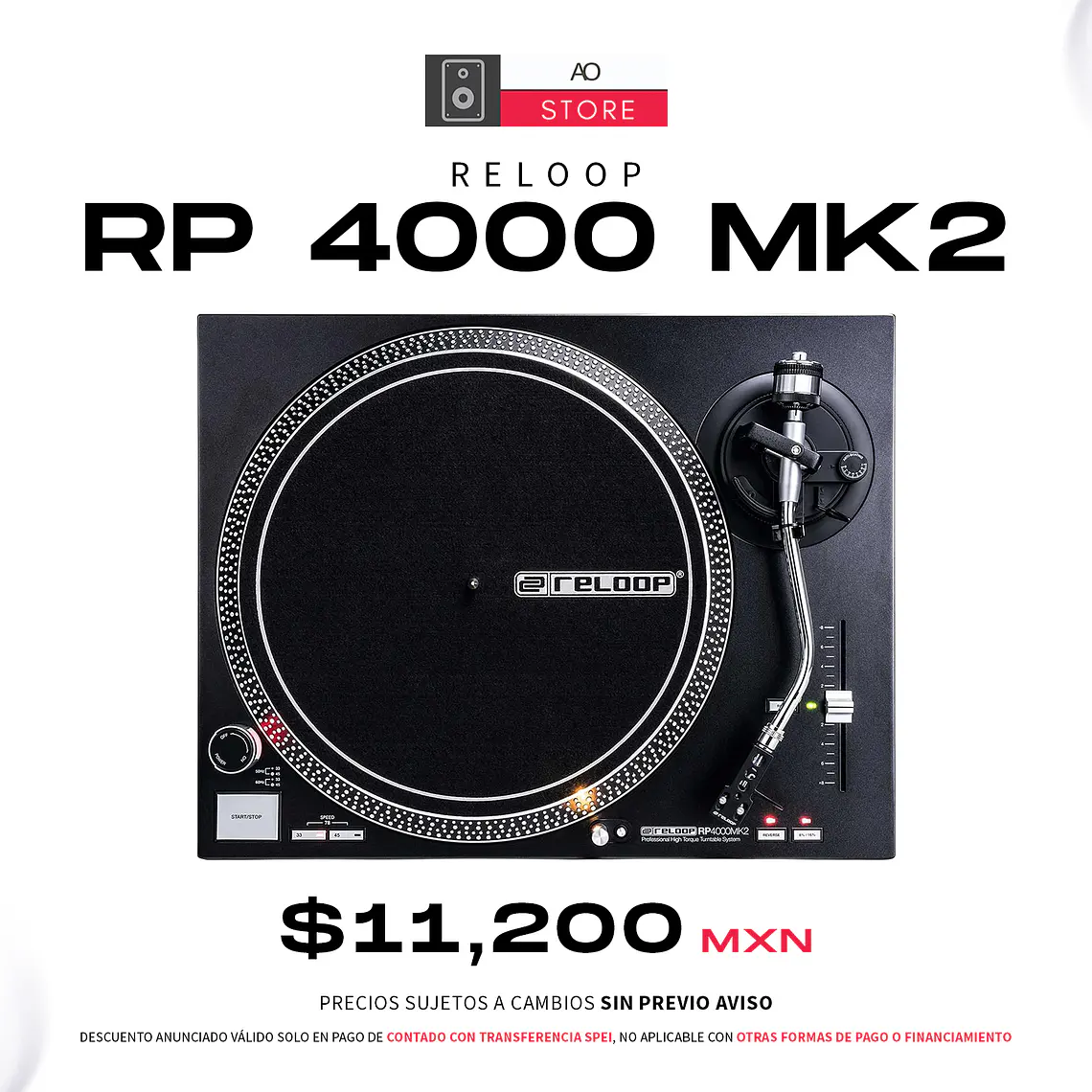Reloop RP 4000 Mk2 Tornamesa para DJ 2