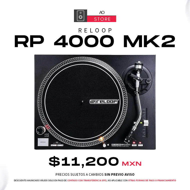 Reloop RP 4000 Mk2 Tornamesa para DJ 2