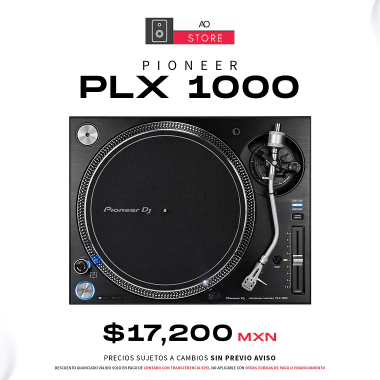 Pioneer DJ PLX 1000 Tornamesa para DJ 2