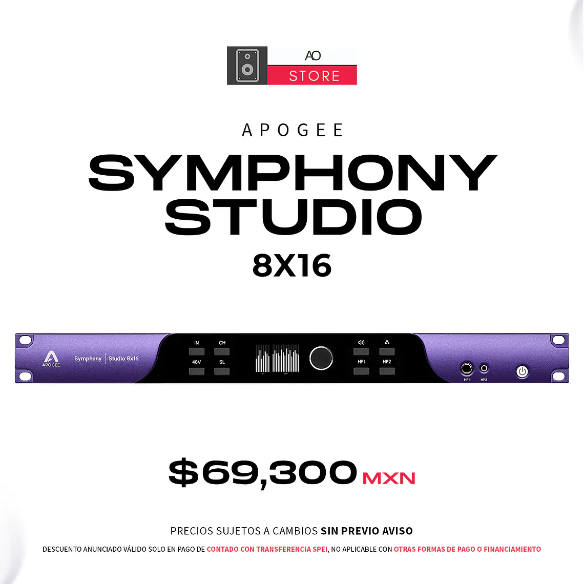Apogee Symphony Studio 8x16 Interfaz de Audio 2