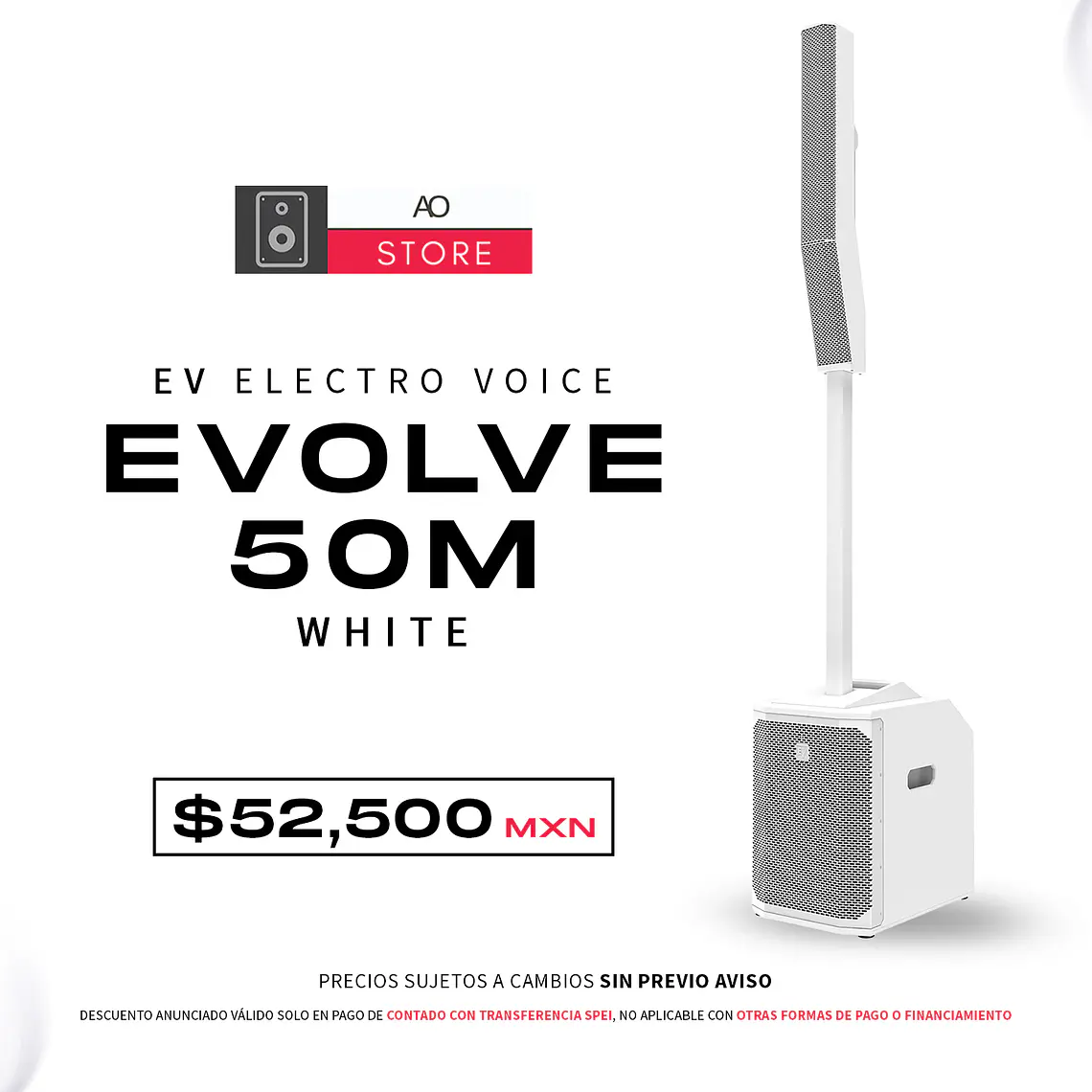 EV Electro Voice Evolve 50M White Sistema de Audio en Torre  2