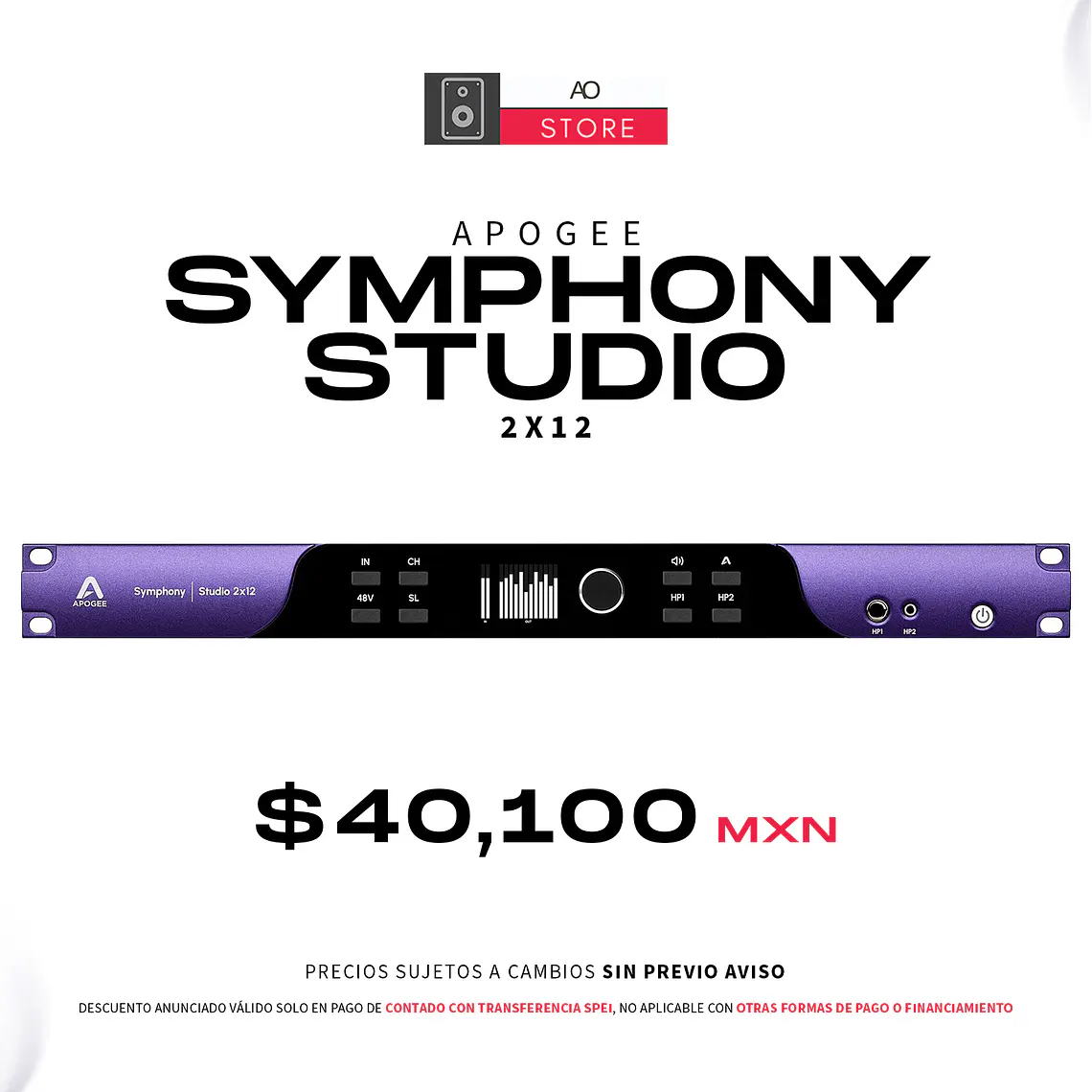 Apogee Symphony Studio 2x12  Interfaz de Audio 2