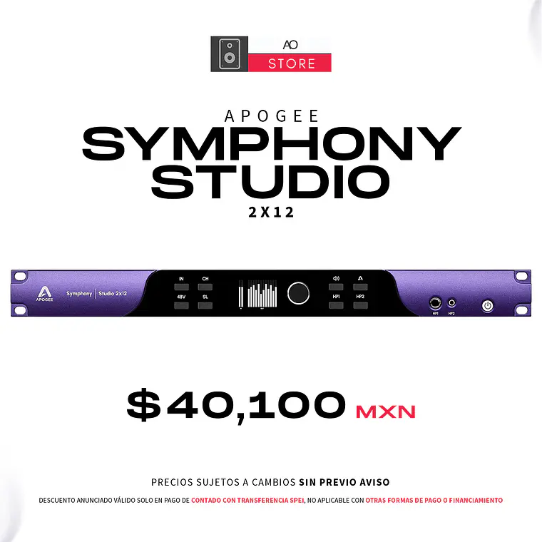 Apogee Symphony Studio 2x12  Interfaz de Audio 2