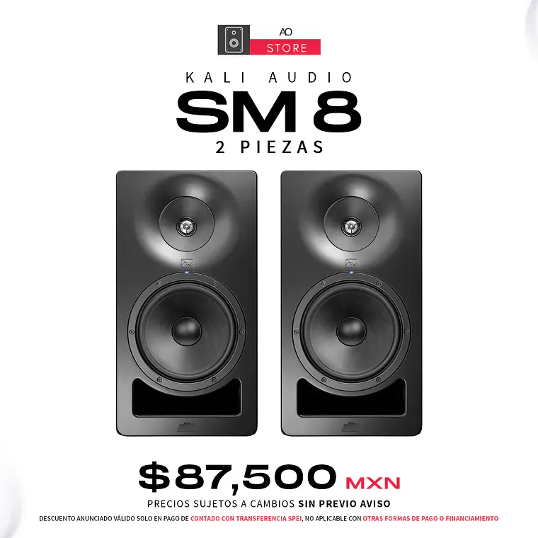 Kali Audio Sm 8 Monitores de Estudio (2 Piezas) 2