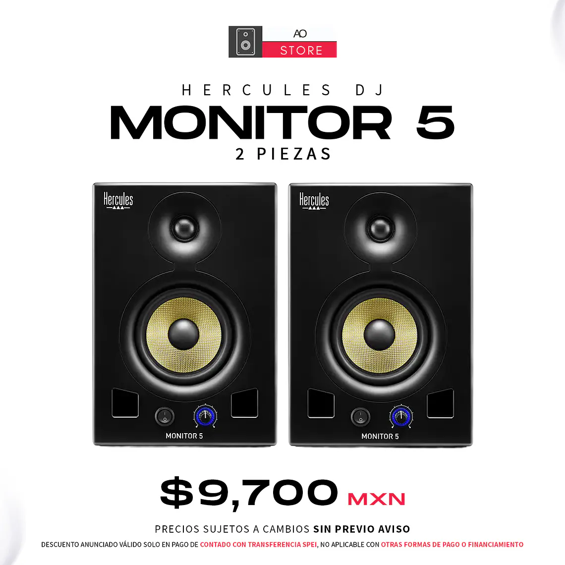 Hercules DJ Monitor 5 Monitores de Estudio (2 Piezas) 2