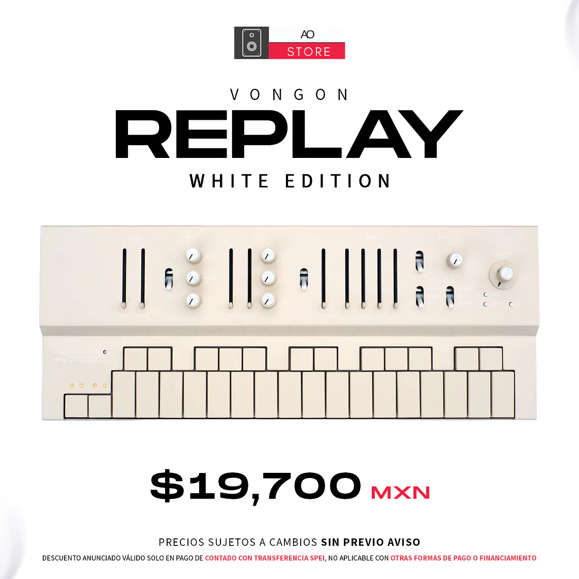Vongon Replay White Sintetizador Polifónico con Arpegiador 2