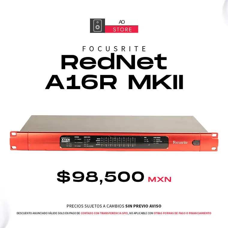 Focusrite RedNet A16R MkII Interfaz de Audio 2