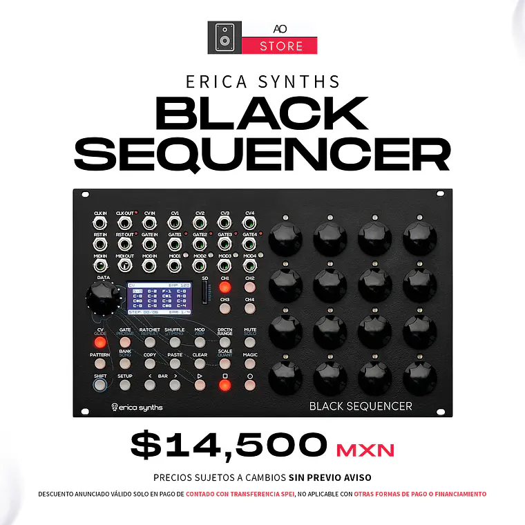 Erica Synths Black Sequencer Secuenciador de 4 Canales 2