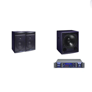 Funktion One F1201.2 Bocina (2 Piezas) + BR118.2 Subwoofer (2 Piezas) + MC2 Delta 80 DSP Amplificador (1 Pieza) Sistema de Audio