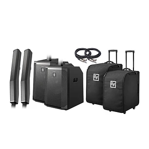 EV Electro Voice Evolve 50 (2 Piezas) + Maletines con Ruedas (2 Piezas) + Cables (2 Piezas)