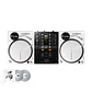 Pioneer DJ PLX 500 White Tornamesa para DJ (2 Piezas) + DJM 250 Mk2 Mezcladora para DJ + De Regalo Pioneer DJ RB VD2 Vinilos de Control Cabina Completa - Miniatura 1