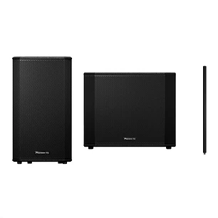 Pioneer DJ XPRS122 (2 Piezas) + Pioneer DJ XPRS1182S (2 Piezas) + Poste Sub a Top (2 piezas) Sistema de Audio Activo