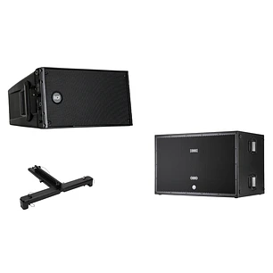 RCF HDL10 A (8 piezas) + RCF SUB 8006-AS (8 piezas) + RCF FB HDL10  LIGHT (2 piezas Suspensiones) Sistema de Audio Híbrido Fuente Puntual y Tiro Largo Tipo Line Array