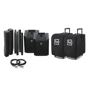 EV Electro Voice Evolve 30M (2 Piezas) + Maletines con Ruedas (2 Piezas) + Cables (2 Piezas)
