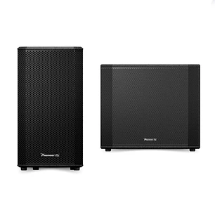 Pioneer DJ XPRS102 (2 Piezas) + Pioneer DJ XPRS1182S (2 Piezas) Sistema de Audio Activo