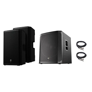 EV Electro Voice ZLX 15P G2 Bocina Activa (2 Piezas) + ELX200 18SP Subwoofer Activo (1 Pieza) + Cables (2 piezas)