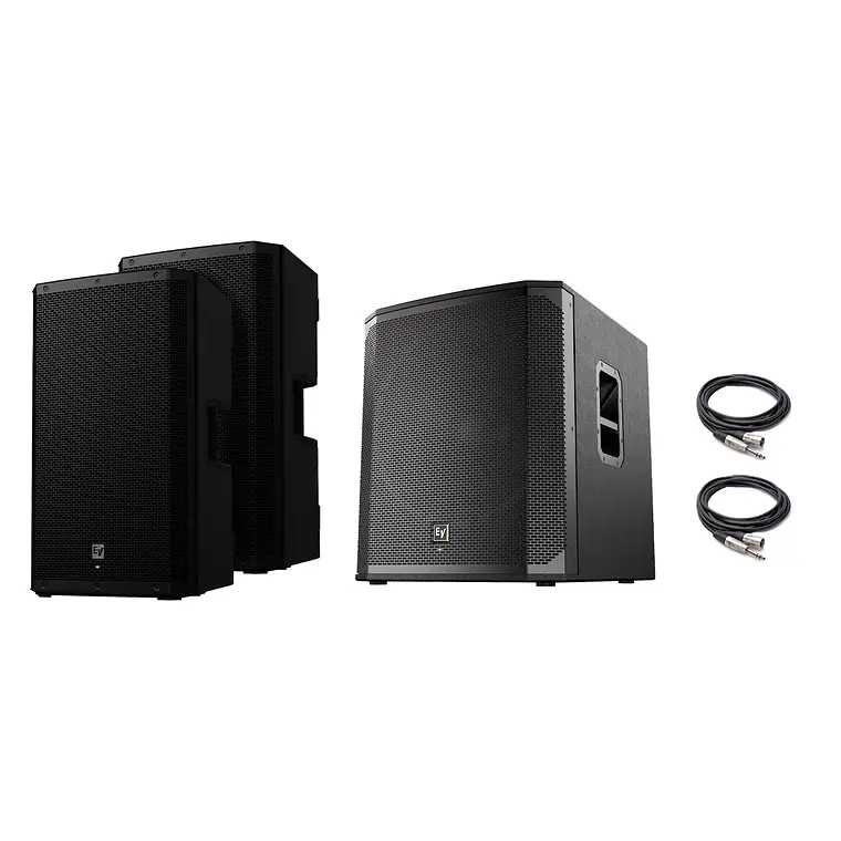 EV Electro Voice ZLX 15P G2 Bocina Activa (2 Piezas) + ELX200 18SP Subwoofer Activo (1 Pieza) + Cables (2 piezas) 1