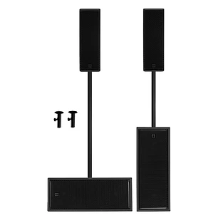 RCF TT 515A Bocina Activa (2 Piezas) + TT 808 AS Subwoofer Activo (2 Piezas) + RCF Kit Stand Adaptador para TT 515 (2 Piezas) + Poste Sub A Top (2 piezas) Sistema de Audio