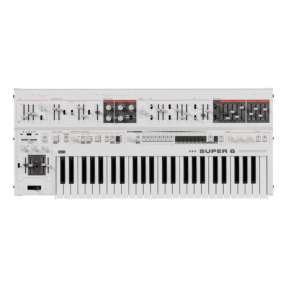 UDO Audio Super 6 ST49 Blanco Sintetizador Polifónico Híbrido 1