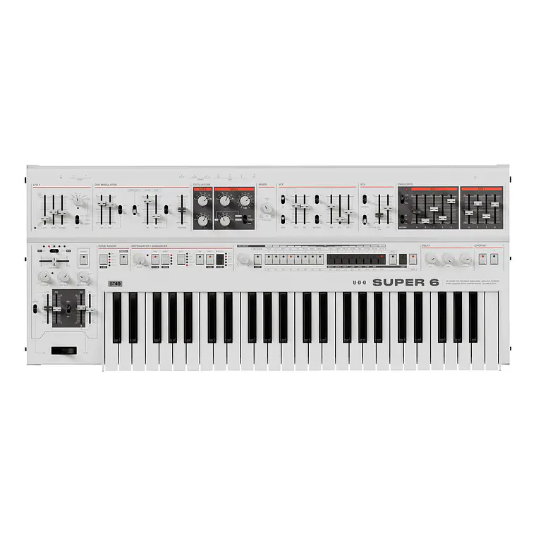 UDO Audio Super 6 ST49 Blanco Sintetizador Polifónico Híbrido 1