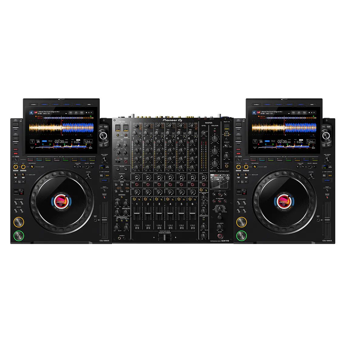 AlphaTheta CDJ 3000X (2 Piezas) + Pioneer DJ DJM V10 1