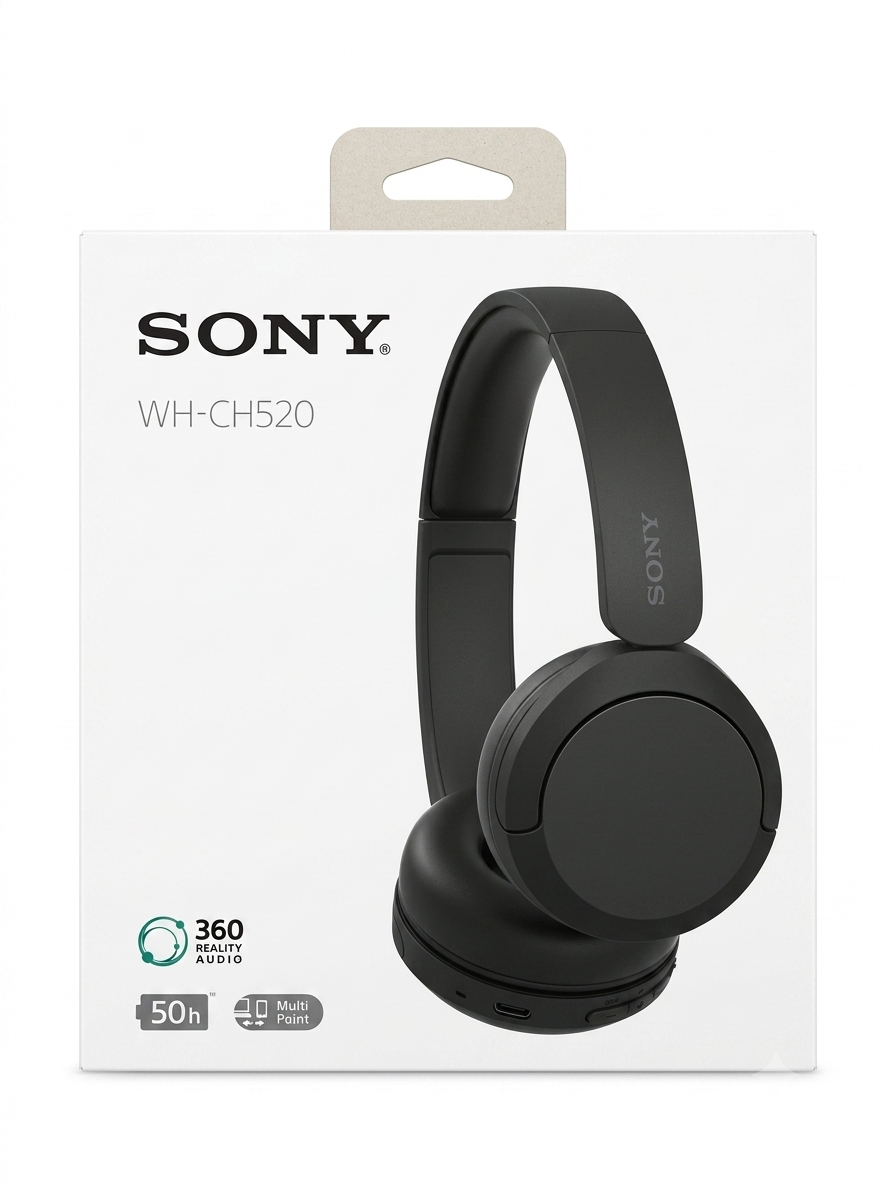 Audifonos Headset Inalámbricos WH-CH520 Bluetooth Negro Sony
