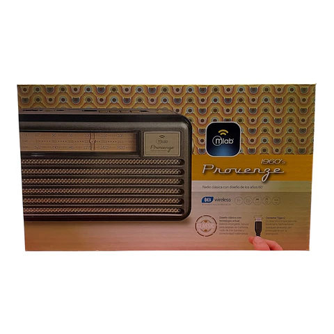 Radio Vintage Retro Microlab 1960's Provence Bluetooth USB-C