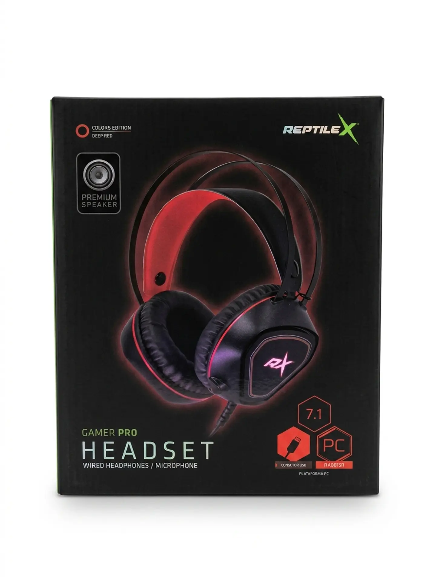 Audífonos Gamer Pro Reptile X RA001SR con Sonido Surround 7.1 y Micrófono 1