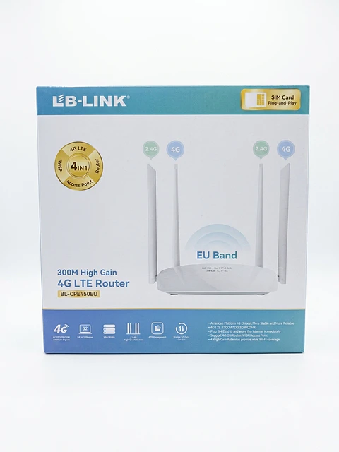 Router 4G LTE LB-LINK 300M High Gain 4 en 1 con Chip