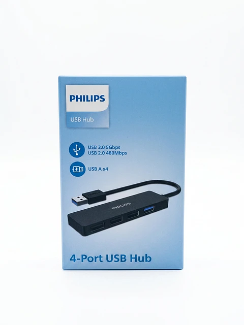 Hub USB Philips de 4 Puertos (USB 3.0 + USB 2.0)
