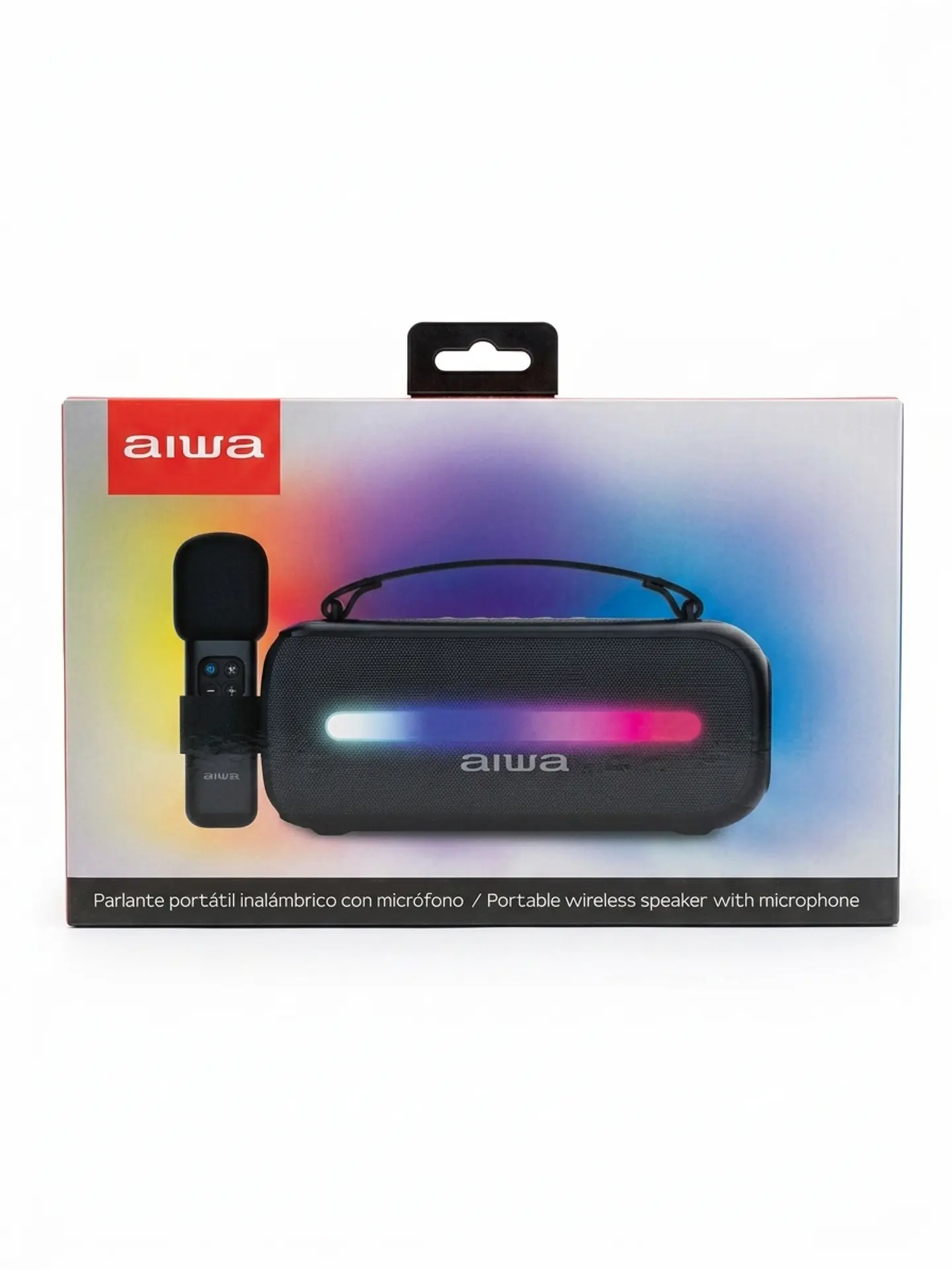 Parlante Portátil Inalámbrico Aiwa con Micrófono y Luces LED RGB 1