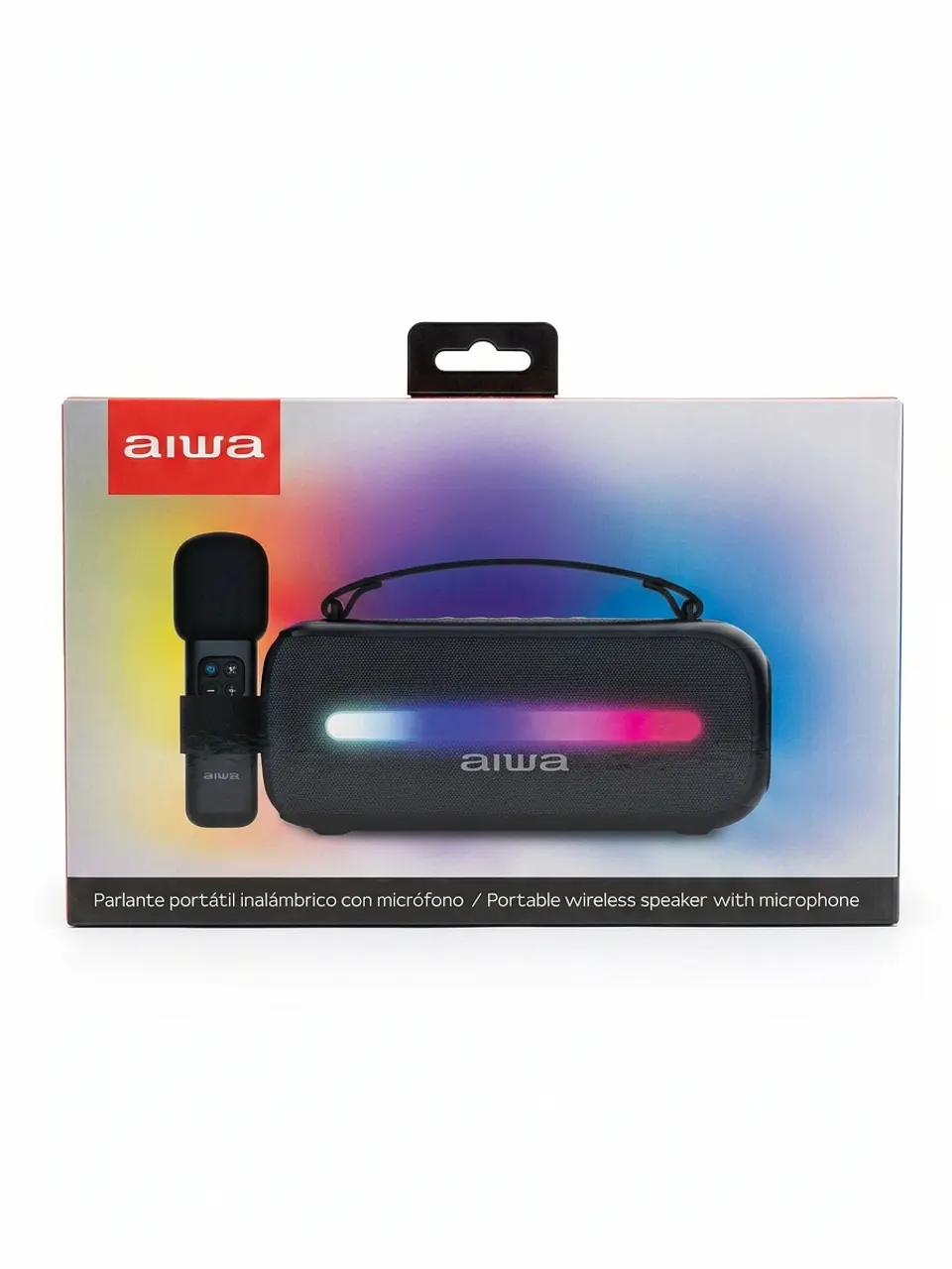 Parlante Portátil Inalámbrico Aiwa con Micrófono y Luces LED RGB 1