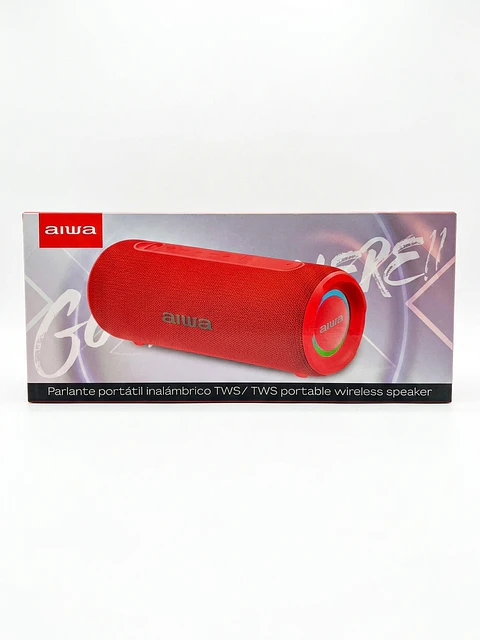 Parlante Portátil Inalámbrico Aiwa TWS con Luces LED