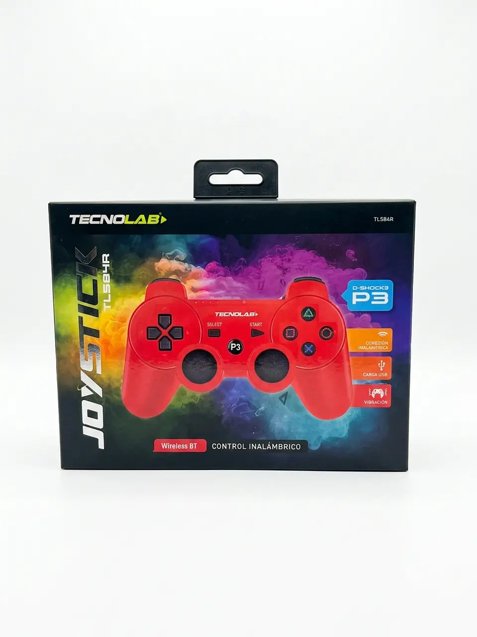 Control Inalámbrico Tecnolab D-Shock 3 para PS3 / PC - Color Rojo 1
