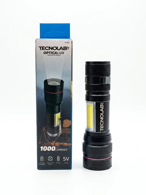 Linterna LED Recargable Tecnolab OpticaLux 1000 Lúmenes