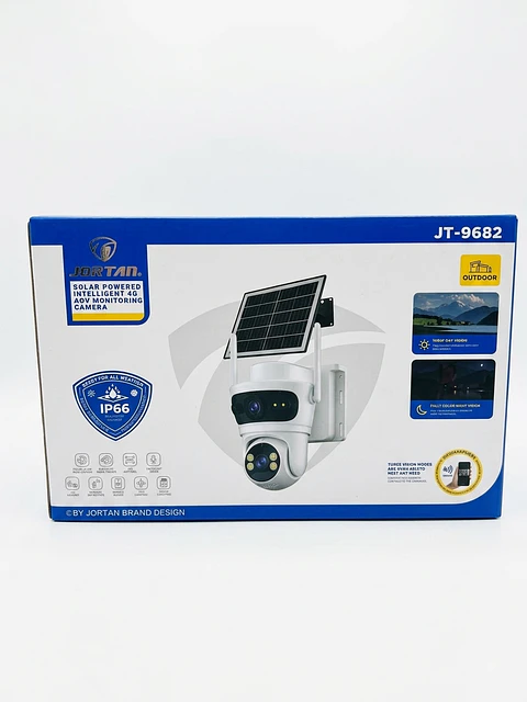 Cámara de Seguridad Solar JORTAN JT-9682 4G IP66 – Exterior