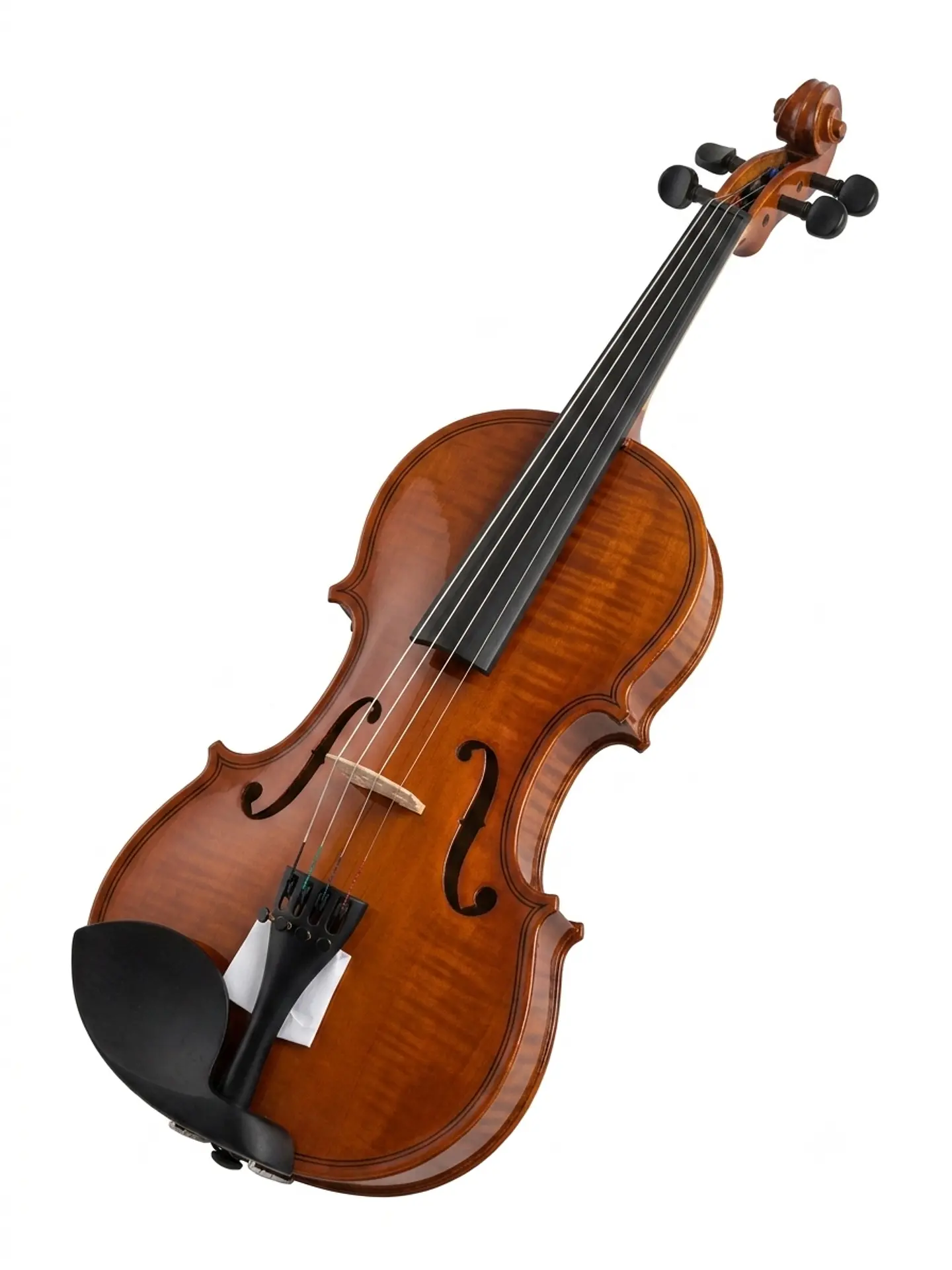 Violín Acústico 4/4 de Madera Maciza Barnizada – Acabado Artesanal en Arce Flameado 1