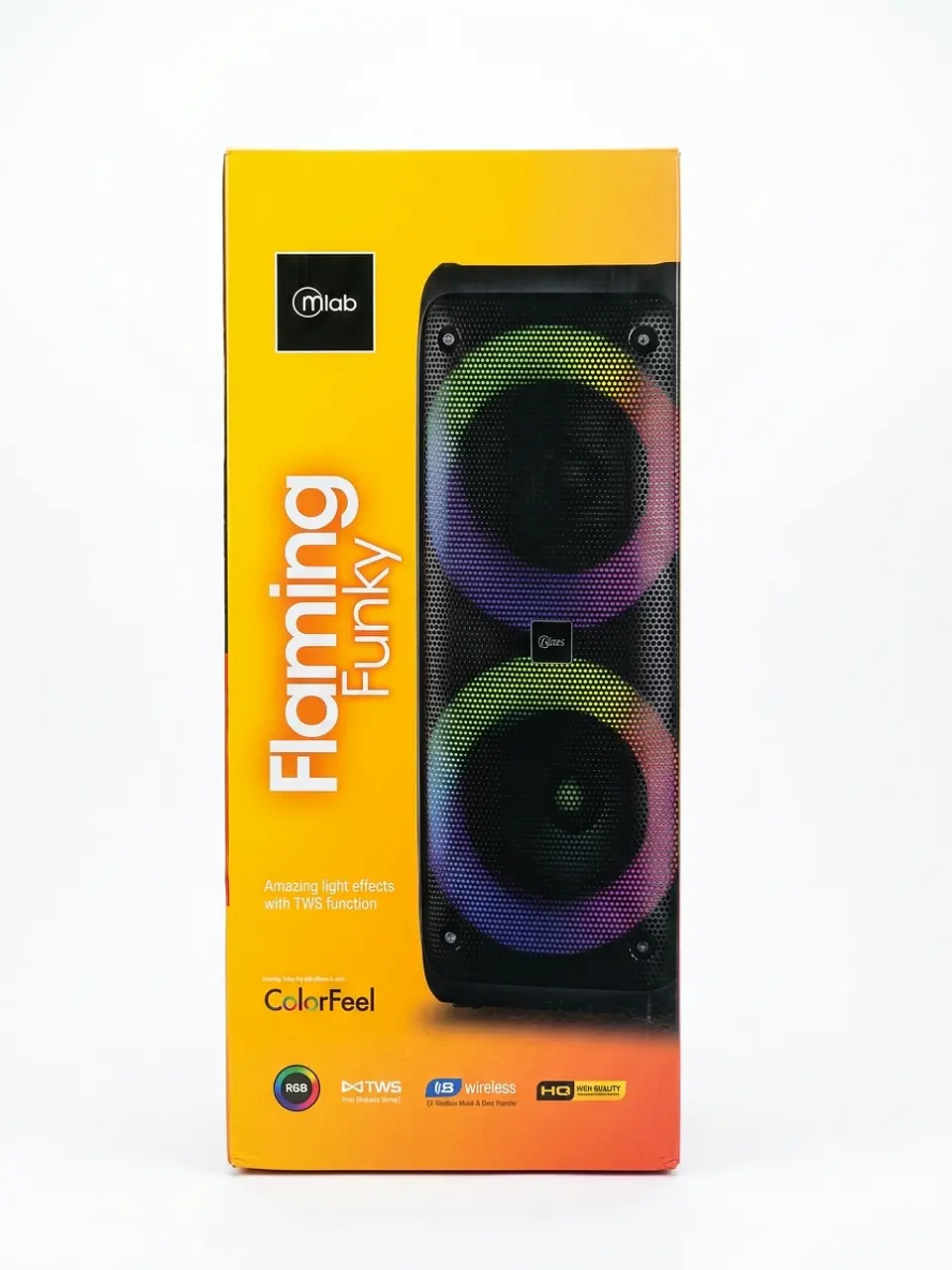 Parlante Bluetooth Inalámbrico Mlab Flaming Funky con Luces RGB y Función TWS 1