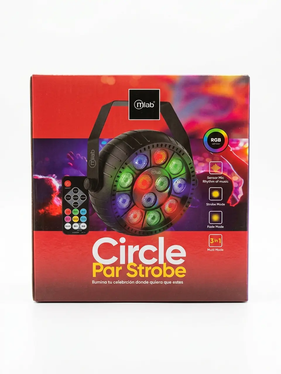 Foco Mlab Circle Par Strobe LED RGB con Control Remoto 1