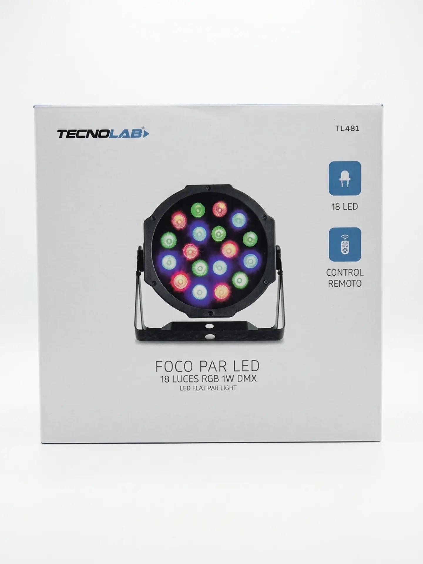 Foco LED Tecnolab TL481 - 18 Luces RGB con Control Remoto 1