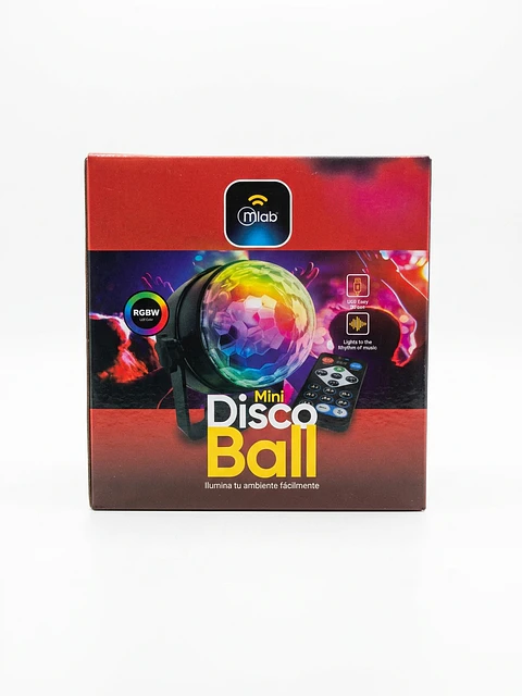 Foco Bola Disco LED RGBW Mlab Mini Disco Ball con Control Remoto