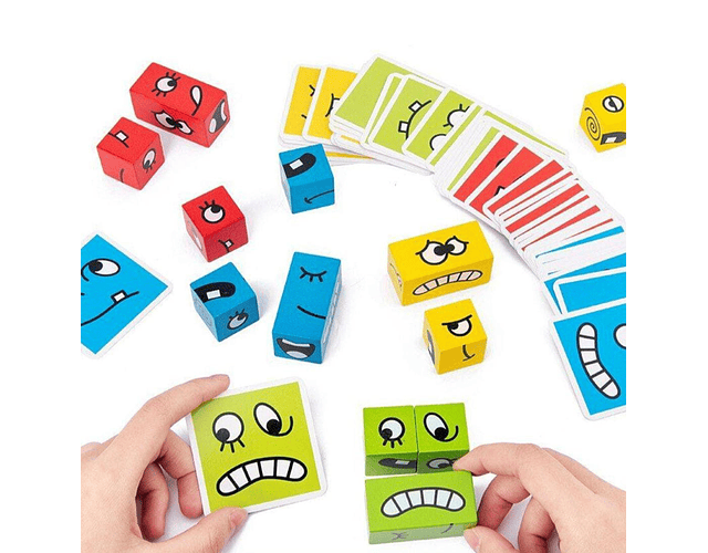 Juego didáctico puzzle expresiones faciales con timbre