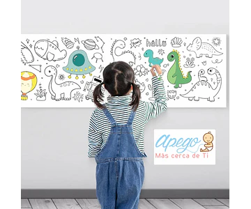Rollo De Papel De 3 Metros Para Dibujar Y Pintar Para Niños