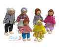 Familia De Madera Muñecos Para Casa De Muñeca Juguete