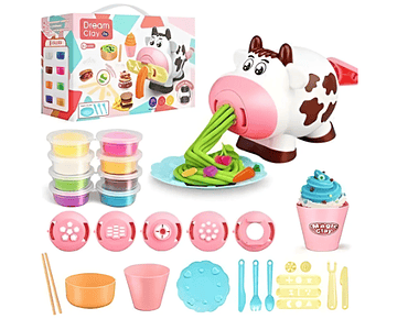 Kit De Juego Herramientas Para Masa 28 Piezas Con Vaca