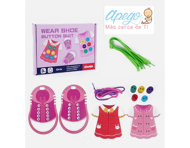 Juguetes Para Enhebrar Cordones y cocer botones a las camisas